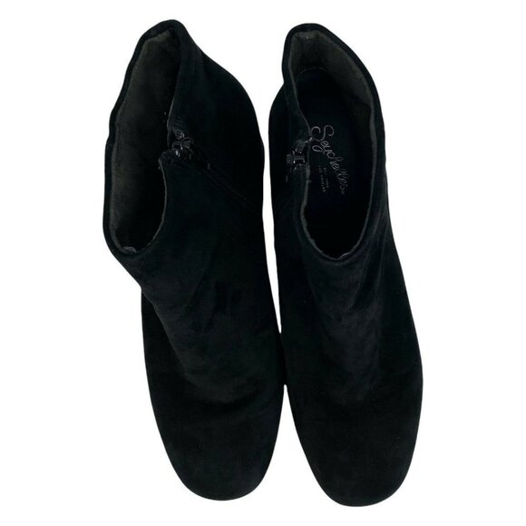Seychelles Womens Audition Black Suede Side Zip Ankle Booties Size 8.5 - Picture 4 of 8